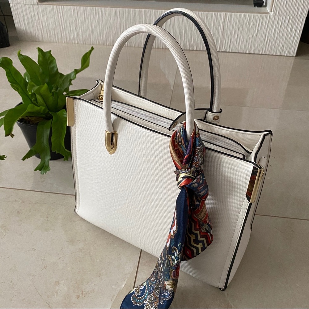 White handbag